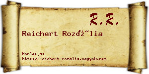 Reichert Rozália névjegykártya