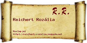 Reichert Rozália névjegykártya